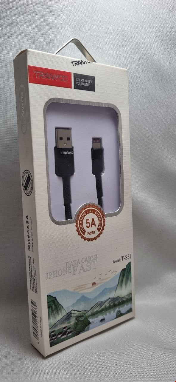 کابل شارژر lightning tranyoo مدل T_S5I