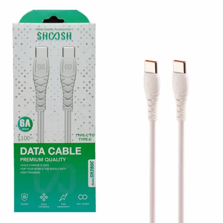 کابل شارژر تایپ c به تایپ shoosh SH280C c
