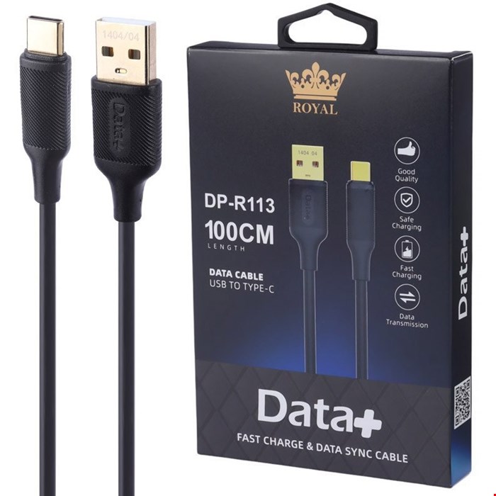 کابل شارژر تایپ data plus royal c مدل DP_R113