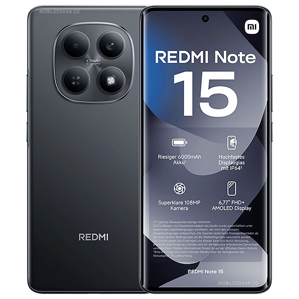 موبایل شیائومی xiaomi r8 256 redmi note 15 مشکی