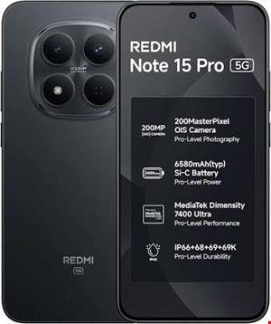 موبایل شیائومی xiaomi r8 256 redmi note 15 pro مشکی