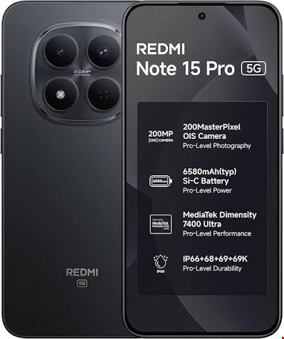 موبایل شیائومی xiaomi r8 256 redmi note 15 pro مشکی
