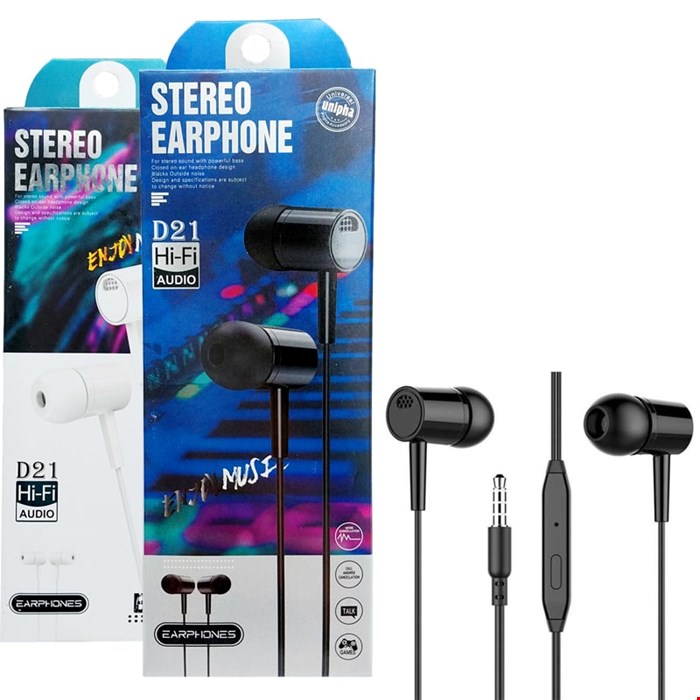 هندزفری stereo earphone D21